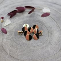 5 Knöpfe Wink black melba Rosa 9 mm - Atelier Brunette - Atelier Brunette - MT Stofferie