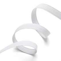 Geripptes Gummiband, weiß - MT - MT Stofferie