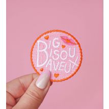 Bügel-Patch Big Bisou Baveux, Malicieuse – Geschenkidee - Malicieuse - MT Stofferie