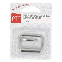 Silberner Schnallenverschluss für Taschen 30 mm - MT - MT Stofferie