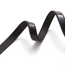 Satiniertes Gummiband, rutschfest, schwarz - MT - MT Stofferie