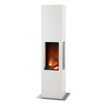 muenkel design prism 460 L [Elektrokamin Opti-myst, dreiseitige Sicht]: Weiß (warm) - Mit Heizung