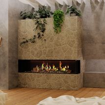 DRU Virtuo Evolve Eckkamin: 180 cm - Front + rechts offen - mit Clear View Glas