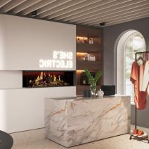DRU Virtuo Evolve Eckkamin: 130 cm - Front + links offen - ohne Clear View Glas
