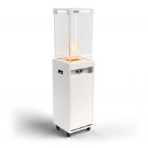 Planika Faro [fahrbarer Gaskamin Außenbereich]: mit Schutzhülle - Weiß