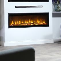 Dimplex Ignite Evolve [Optiflame Elektro-Einbaukamin]: 194 cm / 74" - Mit Eichenholz - Ohne Rib Wall Panel