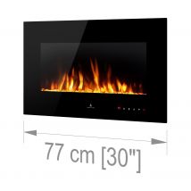 Noble Flame VEGAS Schwarz: 770 [Elektro Wandkamin]