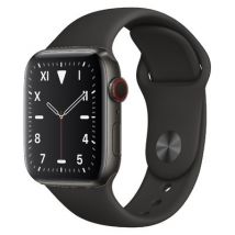Apple Watch Series 5 GPS + Cellular Space Black Titanium 44mm Black Sport Band - Very Good