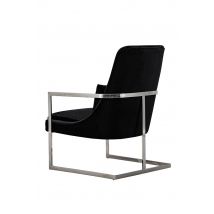 Vantagio Lounge Chair - Black - Silver base