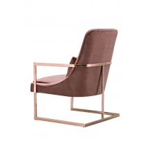 Vantagio Lounge Chair - Blush Pink - Rose Gold base