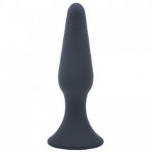 Medium Classic Black Silicone Butt Plug