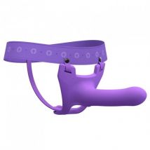 Zoro Silicone Strap on System With Waistbands Purple 5.5 Inch