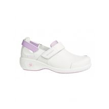 Chaussures de travail blanches et parmes ultraconfortables Samantha