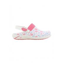 Sabot professionnel en cuir imprimé rose Oxypas Dany - MyLookPro