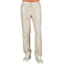 Pantalon de Travail à Élastique Femme En Lin - MyLookPro