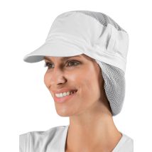Chapeau Avec Filet à Cheveux Blanc Charly - MyLookPro