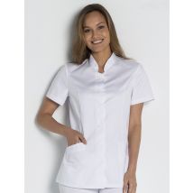Blouse blanche pharmacienne femme en microfibre - MyLookPro