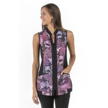 Tunique à zip sans manche motifs aquarelle - MyLookPro
