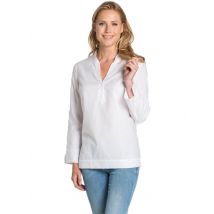 Chemisier Serveuse Manches Longues Blanc - MyLookPro