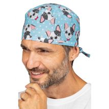 Toque Bandana de chirurgie chien bleu Avana