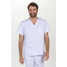 Blouse médicale en microfibre blanche pour homme - MyLookPro