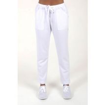 Pantalon femme en maille piquée blanche - MyLookPro