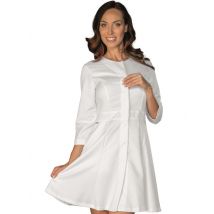 Robe Thessalonique Manches 3/4 Blanc 100% Polyester Boheme - MyLookPro