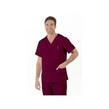 Blouse médicale pour homme élastique bordeaux 92% Polyester 8% élasthanne - MyLookPro