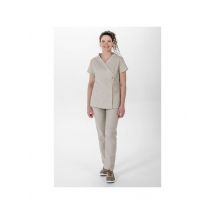 Veste femme kimono courte beige 70% Coton 30% Polyester - MyLookPro