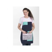 Étole d'enseignante toile fleurie bleu marine 70% Coton 30% Polyester - MyLookPro