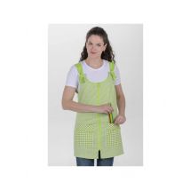 Tablier d'enseignante contrasté Pichi Pistache 60% Coton 30% Polyester - MyLookPro