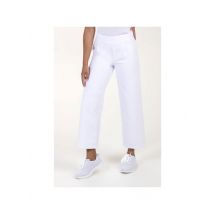 Pantalon jupe-culotte femme microfibre blanc 100% Polyester