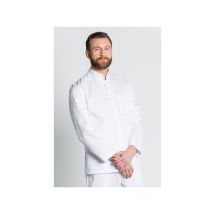 Veste homme à manches longues avec boutons blanche 100% Polyester