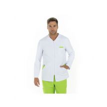 Veste homme à manches longues contrastée pistache blanche 100% Polyester