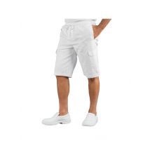 Short cargo unisexe avec élastique blanc 100% Coton - MyLookPro