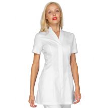 Blouse de travail à manches courtes Veracruz Blanc pour femme, 100% Polyester Bohème - MyLookPro