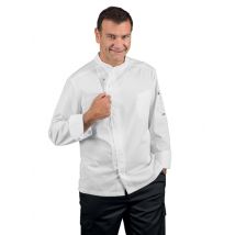 Veste de chef unisexe à manches longues Bilbao zipée blanche 65% Polyester 35% Coton