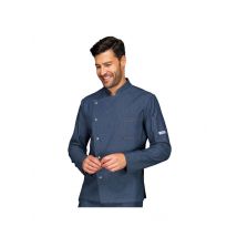 Veste de chef unisexe à manches longues Belfast Jeans bleue 100% Coton - MyLookPro