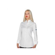Veste de chef pour femme à manches longues Boston blanche 100% Polyester - MyLookPro