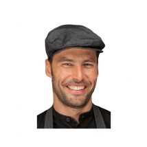 Casquette plate traditionnelle homme Jean noir 100% Coton - MyLookPro