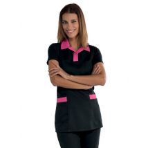 Tablier pour femme Trinidad noir + fuchsia 100% Polyester - MyLookPro