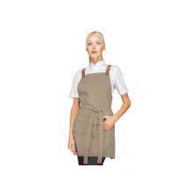 Tablier Mexicain court femme avec poche centrale naturel 100% Polyester - MyLookPro