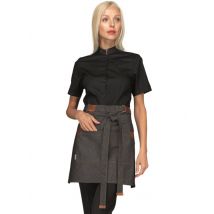 Tablier Michigan femme Jeans avec poche centrale noir 100% Coton