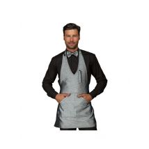 Tablier de Bistro unisexe court Lurex Argenté 100% Polyester