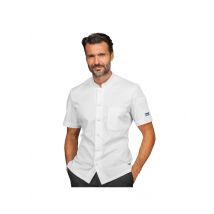 Veste de chef unisexe Koen à demi-manches blanche 65% Polyester 35% Coton