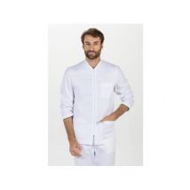 Veste homme à manches longues zippée blanche 67% Polyester 33% Coton