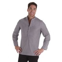 Chemise manches longues pour homme en coton gris - MyLookPro