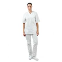 Tunique blanche manches courtes unisexe Lisbonne - MyLookPro