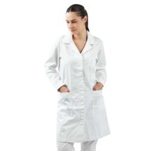 Blouse blanche unisexe patte cachée Oslo - MyLookPro