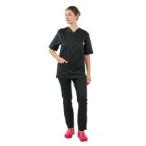 Tunique noire manches courtes unisexe Lisbonne - MyLookPro